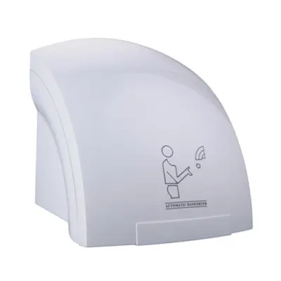 HAND DRYER POLYCARBONATE, AUTOMATIC, 2.0kW, IPX1, WHITE, (20-30 SECONDS DRYING TIME)