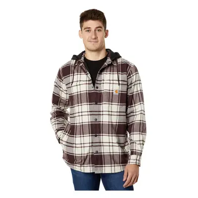 Carhartt Men's Rugged Flex Relaxed Fit Flannel Fleece Lined Hooded Shi