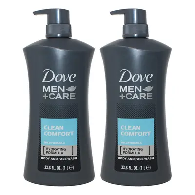 Dove Men Body Wash Clean Comfort Liter (33.8 Oz) - Pack of