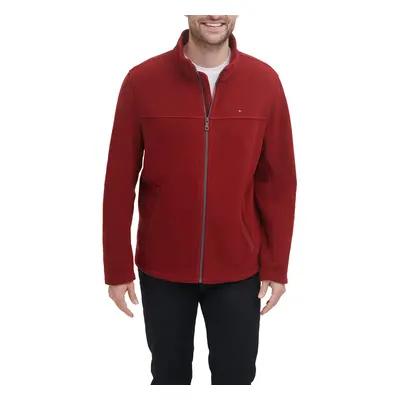 Tommy Hilfiger Men's Classic Zip Front Polar Fleece Jacket Red