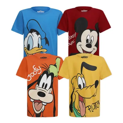 Disney Mickey Mouse and Friends Boys Pack Short Sleeve Shirt for Toddlers and Little Kids BlueRe