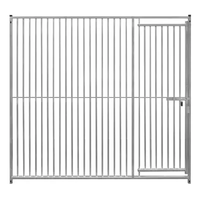 Dog Run Panels With Door Galvanised Steel Pen Fence 1.84m x 2m