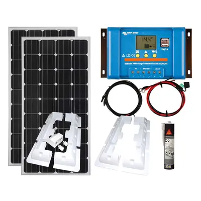 Victron 300w Solar Panel Kit battery charge PWM-USB Controller brackets Sikaflex