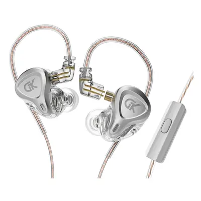 (Silver, With Mic) Metal In-Ear Headphones Hi-Fi Bass Music Earbud Headset Noise Cancelling Spor