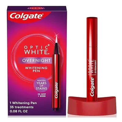 Colgate Optic White Overnight Teeth Whitening Pen, Teeth Stain Remover to Whiten Teeth, Nightly 