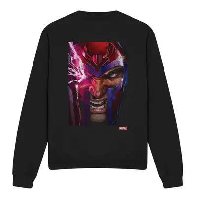 (S, Black) Marvel Unisex Adult X-Men Magneto Comic Cover Sweatshirt