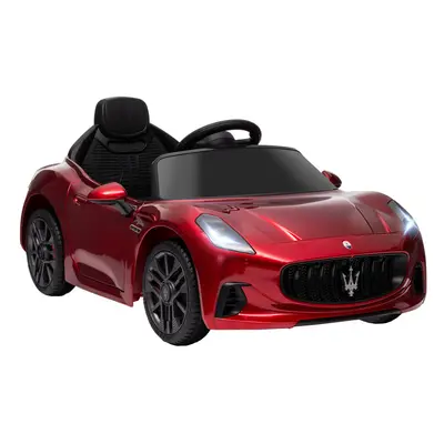 AIYAPLAY 12V Maserati Gran Turismo Folgore Lincesed Kids Electric Car, Red