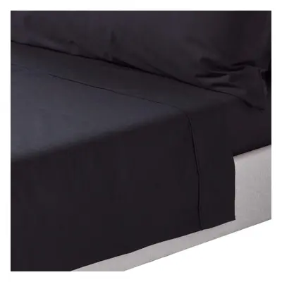 (King, Black) Egyptian Cotton Flat Sheet Thread Count Bed Sheet