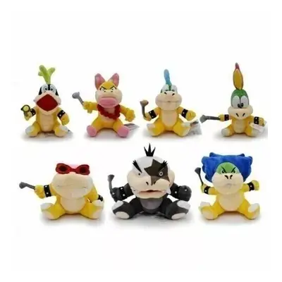 7pcs Super Mario Koopalings Larry Iggy Lemmy Koopa Wendy Bowser Plush Toy