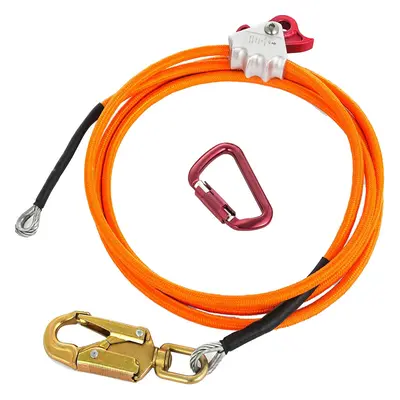 Steel Wire Core Flip Line Kit Adjustable Climbing Positioning Rope