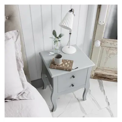 Camille Side Table Chest Drawer in Silk Grey