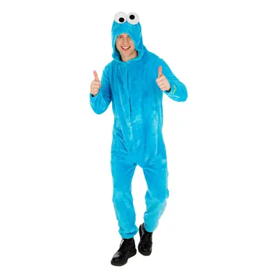 (Standard, Blue) Sesame Street Unisex Adult Cookie Monster Costume