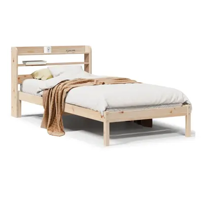 vidaXL Bed Frame without Mattress 75x190 cm Small Single Solid Wood Pine