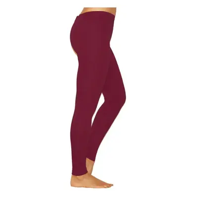 (Wine Red, S) Women High Waist Yoga Fitness Pants Stretch Leggings