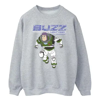 (S, Sports Grey) Disney Mens Lightyear Buzz Jump To Action Sweatshirt