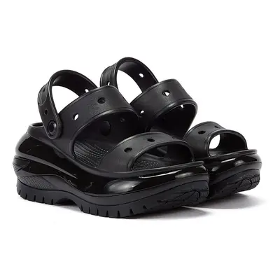 (Black, (Adults')) Crocs Classic Mega Crush Women's Black Sandals