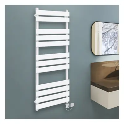 (1200x500mm, White) WarmeHaus Thermostatic Heated Towel Rail Prefilled Electric Heated Towel Rai