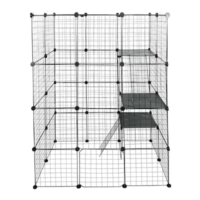 Large Tier Cat Cage Playpen Enclosure Pet Kennel Metal Wire Crate