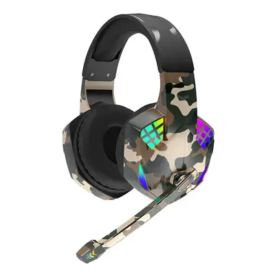 (Camouflage) Wired Headphones Gaming Headset Hi-Fi Stereo With Mic for Laptop Desktop Computer V