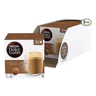 Nescafe Dolce Gusto Cafe Au Lait Coffee Pods (Pack of 3, Total Capsules)