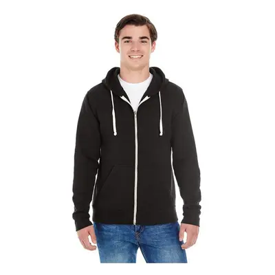 Adult Triblend Full-Zip Fleece Hooded Sweatshirt - BLAcK TRIBLEND - XS(D0102H78TNT)