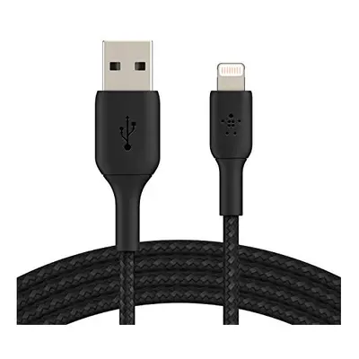 CAA002bt3MBK Braided Lightning Cable (Boost Charge Lightning to USB Cable for iPhone, iPad, AirP