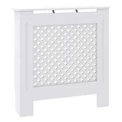 vidaXL MDF Radiator Cover White Heating Cabinet Grill Furniture Heater Shelf