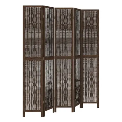 (40 x cm/ piece) vidaXL Room Divider Panel Room Privacy Screen Dark Brown Solid Wood Paulownia