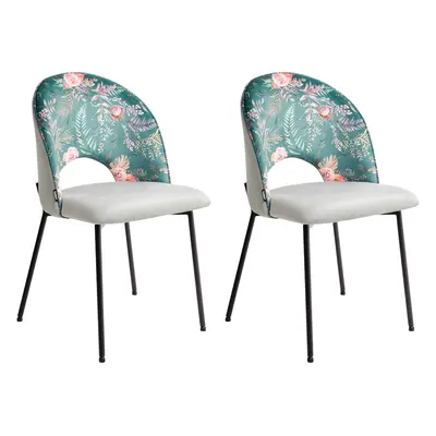 Set of Dining Chairs COVELO Velvet Mint Green