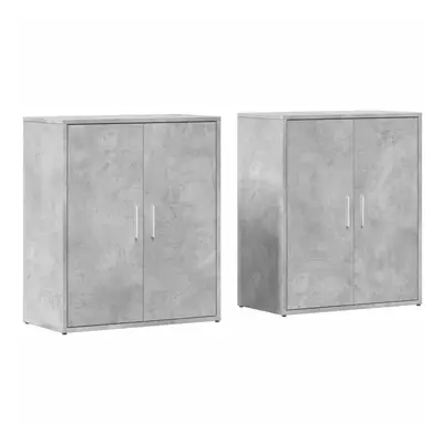 vidaXL Sideboards Storage Cupboard Cabinet pcs Concrete Grey Engineered Wood