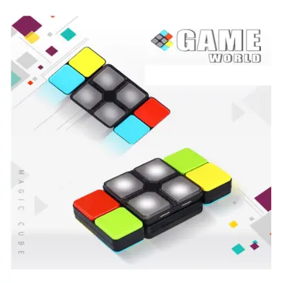 LED Music Magic Cube Puzzle Flip Slide Multiplayer Electronic Game Kids Toys