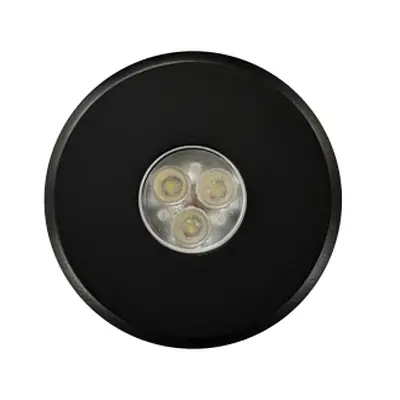 Certikin PU2 White LED Lights PU2MLPW+B | Mini LED white 12v light - black fascia - concrete poo