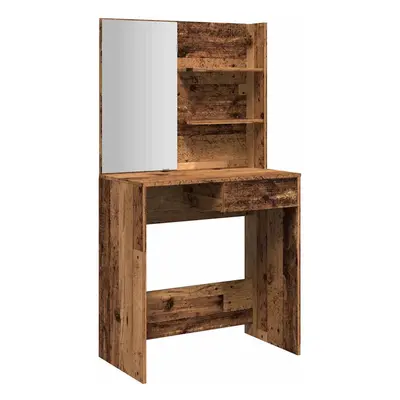 (old wood) vidaXL Dressing Table with Mirror Artisan Oak 74.5x40x141 cm vanity table