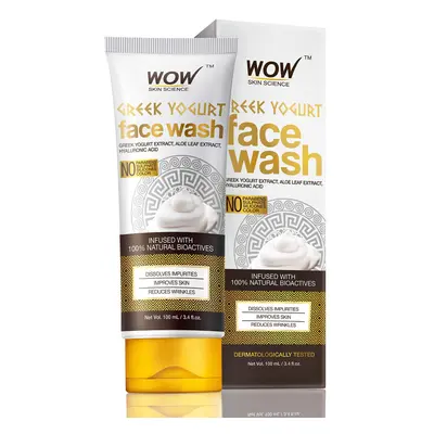 WOW Skin Science Greek Yoghurt Face Wash - No Parabens, Sulphate, Silicones & Color (100mL)