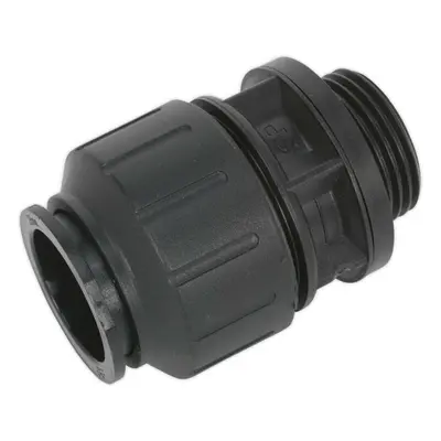 2 PACK - 28mm x 1/2" BSP Black Straight Adapter - Air Ring Main Pipe Male Thread