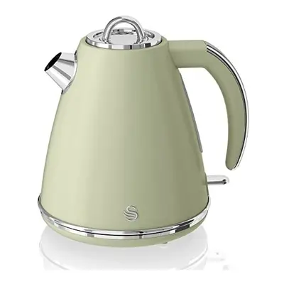 Swan SK19020GN Retro Jug Kettle, Fast Boil, Easy Pour, Degree Base, 1.5L, 3KW, Green