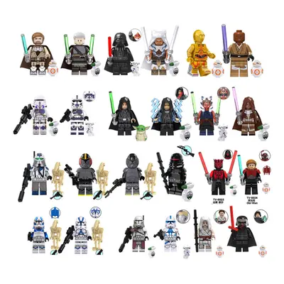 (Style G 24pcs) 24pcs set Star Wars Minifigure Model Building Block Figure Toy Kids Toy Gift