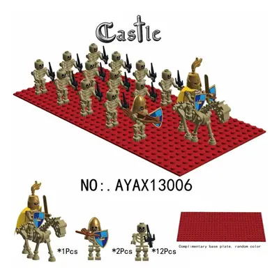 (Style D) 15pcs evil Skeleton Knights Legion of Medieval Roman soldier castles delivers a random