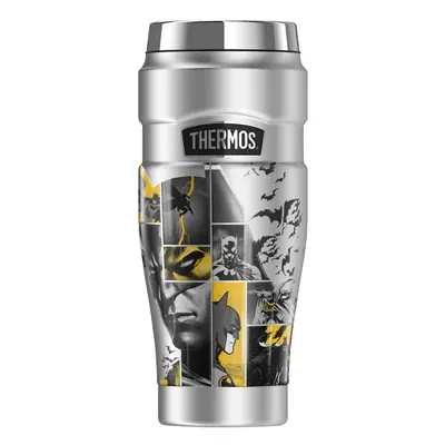 Batman Years Bat Panels, THERMOS STAINLESS KINg Stainless Steel Travel Tumbler, Vacuum insulated