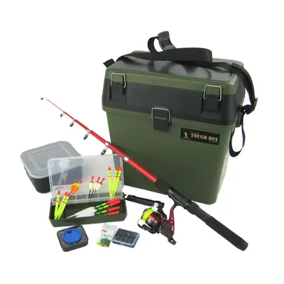 Fishing Kit, Complete, Beginners: Seat Box + Rod, 2m + Reel, SY200 + Bait Box + Float Set, Assor