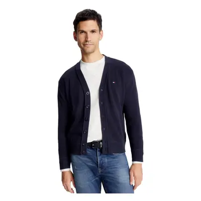 TOMMY HILFIGER Mens Signature Cardigan Sweater Navy