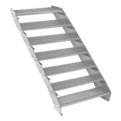 Metal Staircase Section Adjustable Height Galvanised Steel Steps 90cm / 900mm