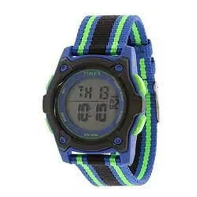 Timex Kids TW7C26000 Time Machines Digital 35mm Blue/Black/Green Double-Layered Nylon Strap Watc