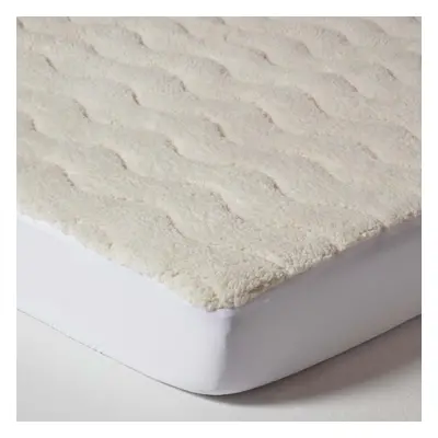 (Euro King (160 x cm)) Deep Quilted Fleece Mattress Topper