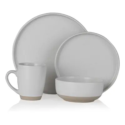 Tower BO867007WHT Avena Piece Dinnerware Set Linen, White