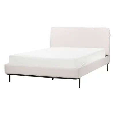 Bed CORIO x cm (EU Double) Fabric Cream