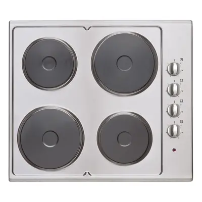 Statesman ESH630SS Plate Electric Hob Cooktop, Stainless Steel