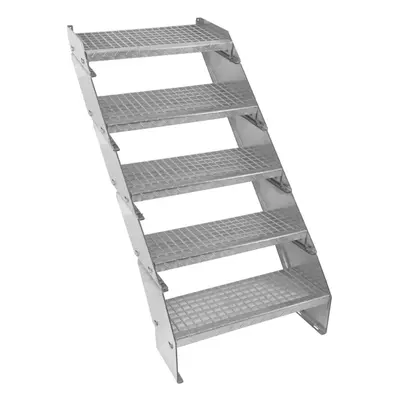 Metal Staircase Section Adjustable Height Galvanised Steel Steps 60cm / 600mm