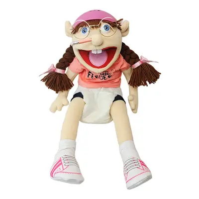 (B) Jeffy And Feebee Hand Puppet Large Soft Doll Plush Toys Puppet Kids Gift