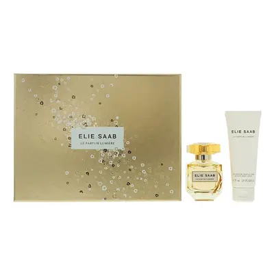 Elie Saab Le Parfum Lumiere Piece Gift Set: 50ml EDP Spray - Scented Body Lotion 75ml